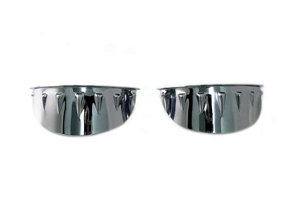 Wyatt Gatling Chrome 4-1/2 inch Glide Spotlamp Visor Set - Stylish Deco Style by Wyatt Gatling
