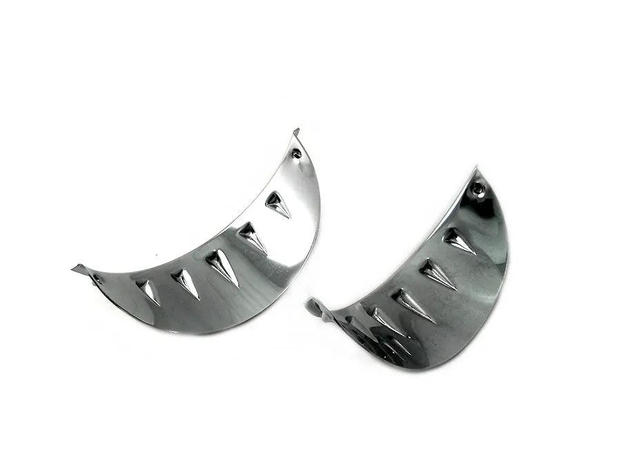 Wyatt Gatling Chrome 4-1/2 inch Glide Spotlamp Visor Set - Stylish Deco Style by Wyatt Gatling