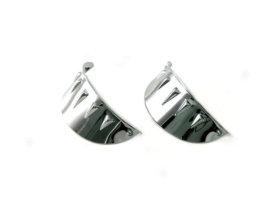 Wyatt Gatling Chrome 4-1/2 inch Glide Spotlamp Visor Set - Stylish Deco Style by Wyatt Gatling