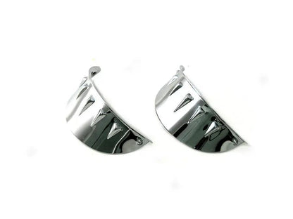 Wyatt Gatling Chrome 4-1/2 inch Glide Spotlamp Visor Set - Stylish Deco Style by Wyatt Gatling