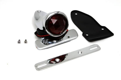 V-Twin Bates Bobber Tail Lamp Assembly Chrome with Mount Gasket and Accessories by V-Twin