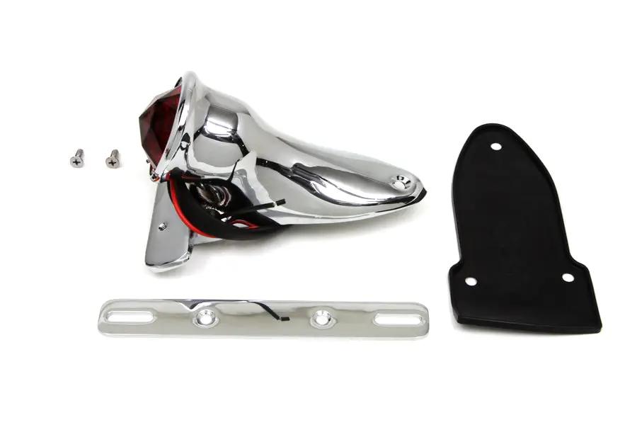 V-Twin Bates Bobber Tail Lamp Assembly Chrome with Mount Gasket and Accessories by V-Twin