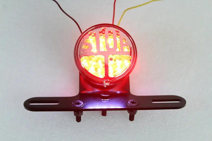 Wyatt Gatling 20-5511LEDEKA Round InchStop Inch LED Tail Lamp Kit with Clear Lens and Red LED Bulb by Wyatt Gatling