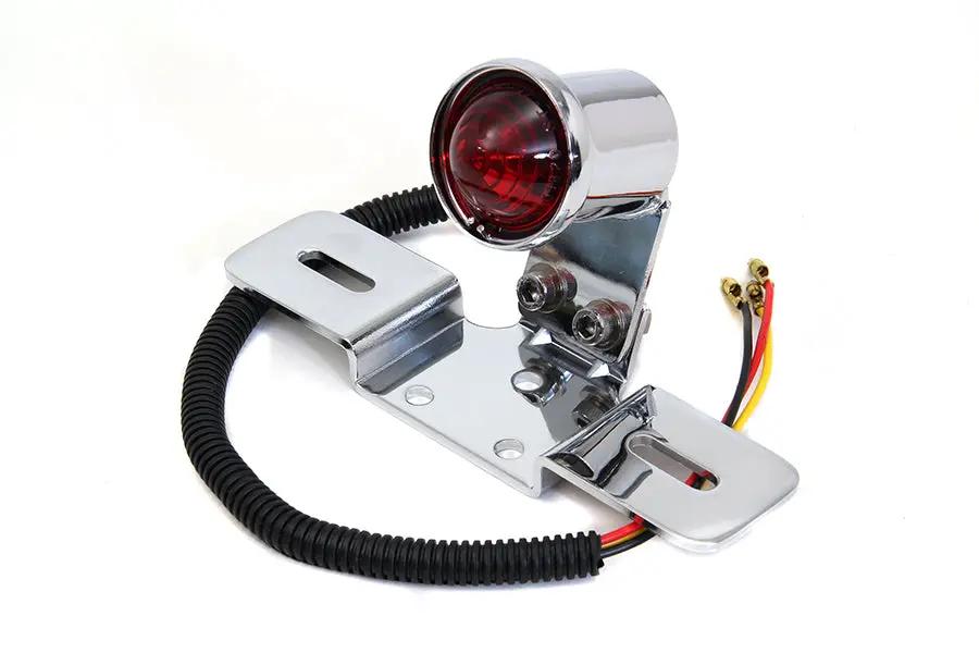 Wyatt Gatling L24-0438GC Chrome Round Tail Lamp with 2-Inch Glass Lens by Wyatt Gatling