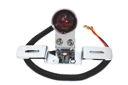 Wyatt Gatling L24-0438GC Chrome Round Tail Lamp with 2-Inch Glass Lens by Wyatt Gatling