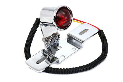 Wyatt Gatling L24-0438GC Chrome Round Tail Lamp with 2-Inch Glass Lens by Wyatt Gatling