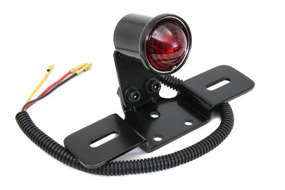 Wyatt Gatling 77991B Black Round Tail Lamp with Dual Filament Bulb and Glass Lens by Wyatt Gatling