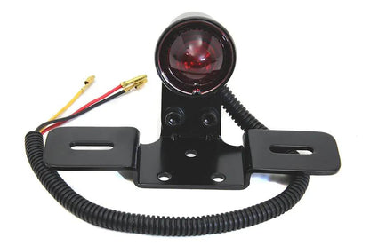 Wyatt Gatling 77991B Black Round Tail Lamp with Dual Filament Bulb and Glass Lens by Wyatt Gatling