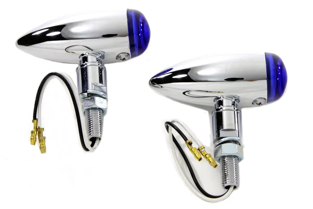 Wyatt Gatling Mini LED Bullet Blue Lens Marker Lamp Set (Part #L22-6689SLLED) by Wyatt Gatling