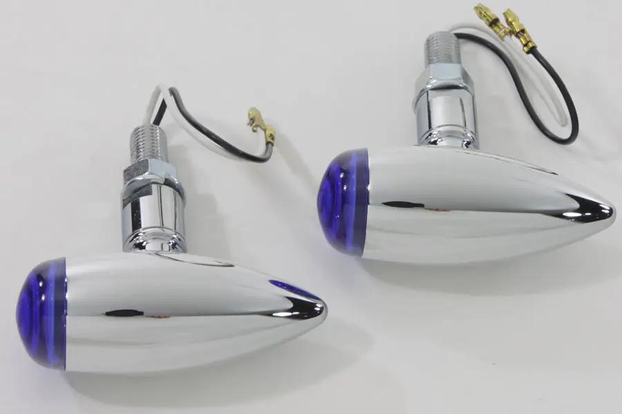 Wyatt Gatling Mini LED Bullet Blue Lens Marker Lamp Set (Part #L22-6689SLLED) by Wyatt Gatling