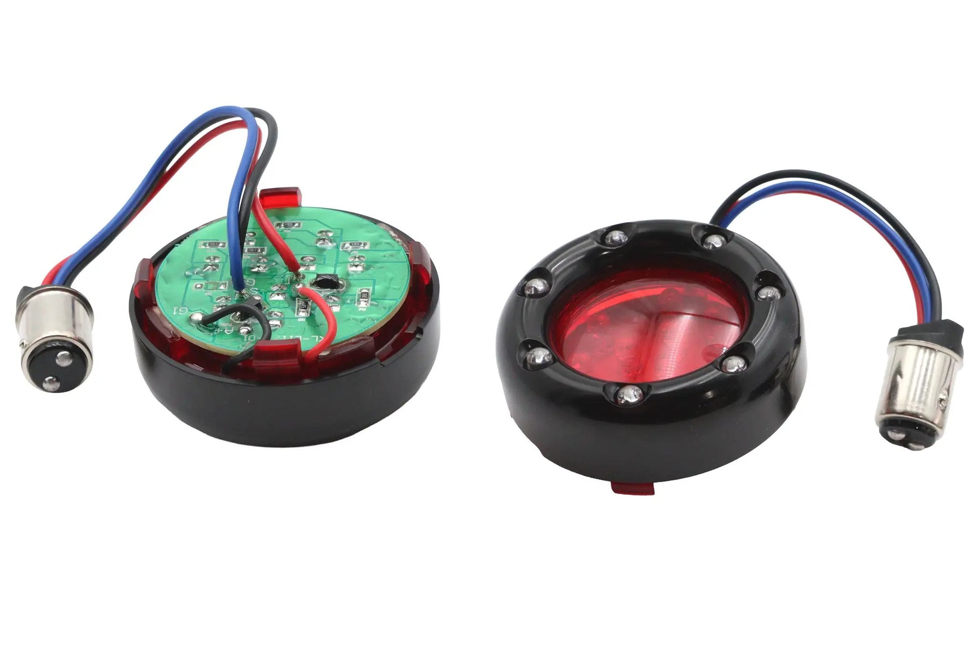 Wyatt Gatling Black LED Turn Signal Bezel with Red Lens - Part #77925 by Wyatt Gatling
