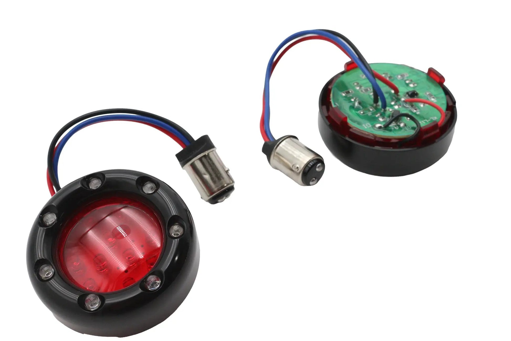 Wyatt Gatling Black LED Turn Signal Bezel with Red Lens - Part #77925 by Wyatt Gatling