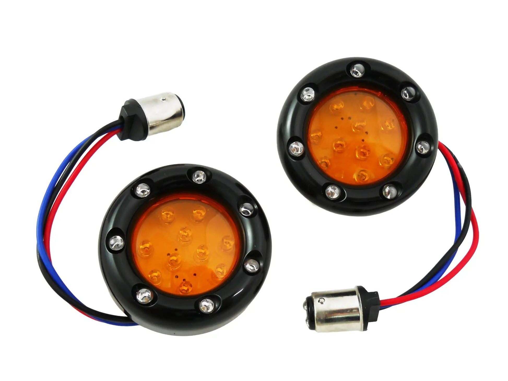 Wyatt Gatling Part 77925A Black LED Turn Signal Bezel with Amber Lens by Wyatt Gatling