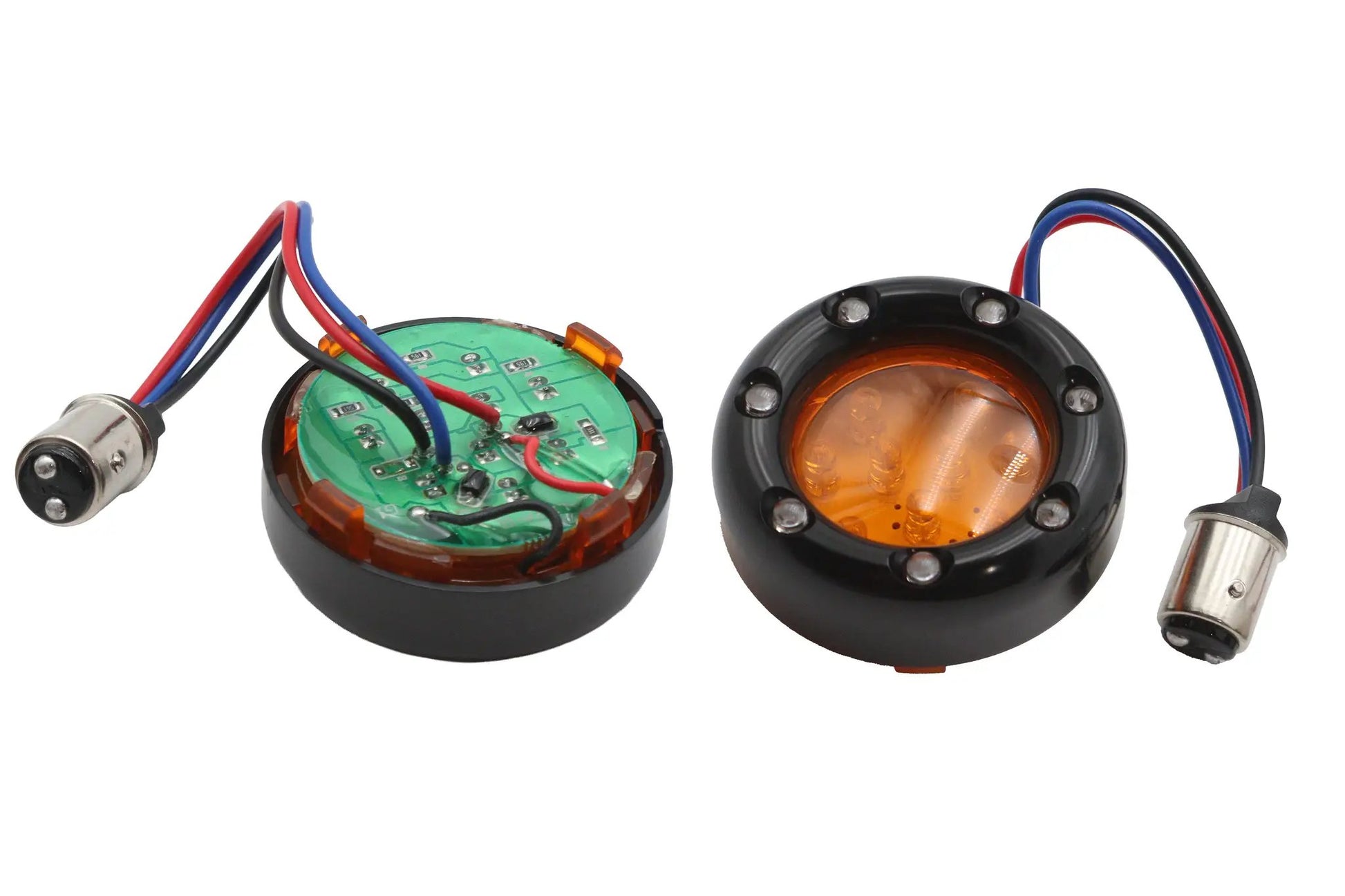 Wyatt Gatling Part 77925A Black LED Turn Signal Bezel with Amber Lens by Wyatt Gatling