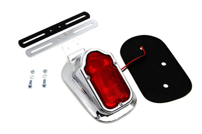 V-Twin Chrome Tombstone Style Tail Lamp Kit (Part 33-1341) by V-Twin