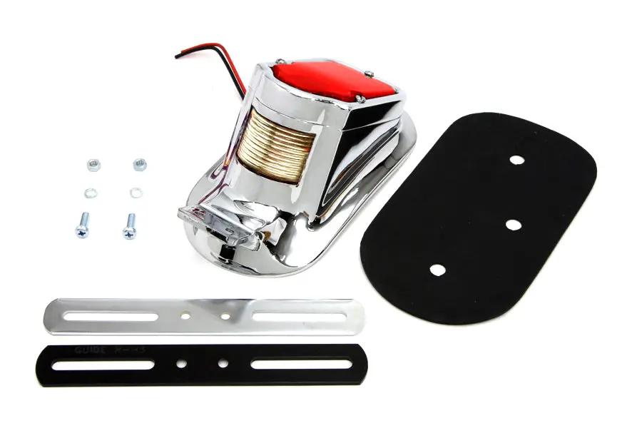 V-Twin Chrome Tombstone Style Tail Lamp Kit (Part 33-1341) by V-Twin