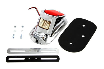 V-Twin Chrome Tombstone Style Tail Lamp Kit (Part 33-1341) by V-Twin