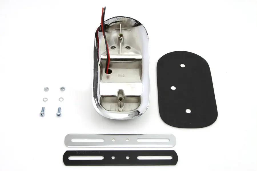 V-Twin Chrome Tombstone Style Tail Lamp Kit (Part 33-1341) by V-Twin
