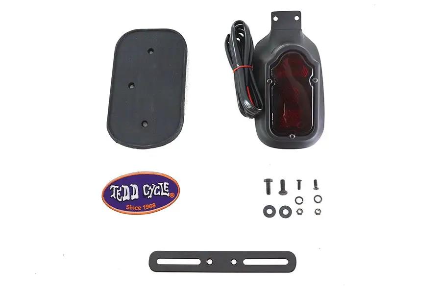 V-Twin Tombstone Style Tail Lamp Assembly in Matte Black - Part 33-1342 by V-Twin