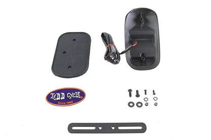 V-Twin Tombstone Style Tail Lamp Assembly in Matte Black - Part 33-1342 by V-Twin