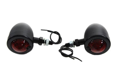 Wyatt Gatling Black Bullet Marker Lamp Set with Red Lens - Part #20-6505ALMB by Wyatt Gatling