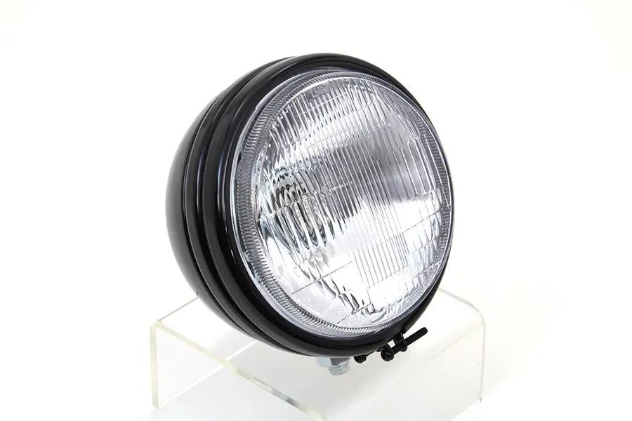 Wyatt Gatling 20-0307GBD 5-3/4 inch Round Stock Type Black Headlamp for Harley Davidson XL by Wyatt Gatling