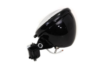 Wyatt Gatling Black Spotlamp Assembly with Bulb for Harley Davidson EL and FL Models by Wyatt Gatling