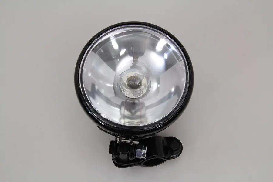 Wyatt Gatling Black Spotlamp Assembly with Bulb for Harley Davidson EL and FL Models by Wyatt Gatling