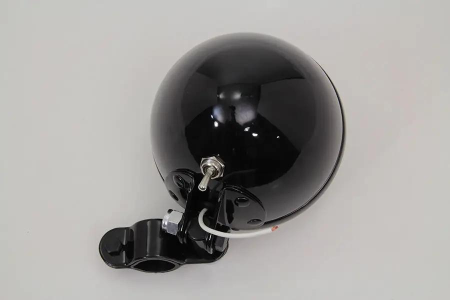Wyatt Gatling Black Spotlamp Assembly with Bulb for Harley Davidson EL and FL Models by Wyatt Gatling