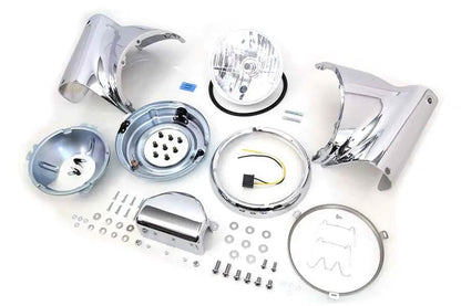 Wyatt Gatling Headlamp Cowl Kit Chrome for Harley Davidson FLST (Part #L20-0629CKD) by Wyatt Gatling