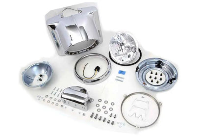 Wyatt Gatling Headlamp Cowl Kit Chrome for Harley Davidson FLST (Part #L20-0629CKD) by Wyatt Gatling