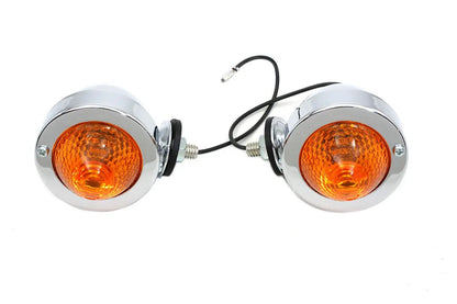 Wyatt Gatling 20-6051E Bullet Marker Lamp Set with Amber Lenses and Chrome Housing by Wyatt Gatling