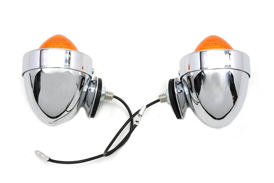 Wyatt Gatling 20-6051E Bullet Marker Lamp Set with Amber Lenses and Chrome Housing by Wyatt Gatling