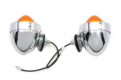 Wyatt Gatling 20-6051E Bullet Marker Lamp Set with Amber Lenses and Chrome Housing by Wyatt Gatling