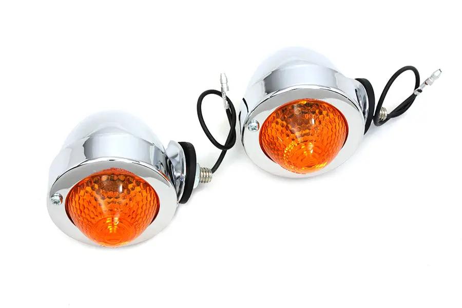 Wyatt Gatling 20-6051E Bullet Marker Lamp Set with Amber Lenses and Chrome Housing by Wyatt Gatling