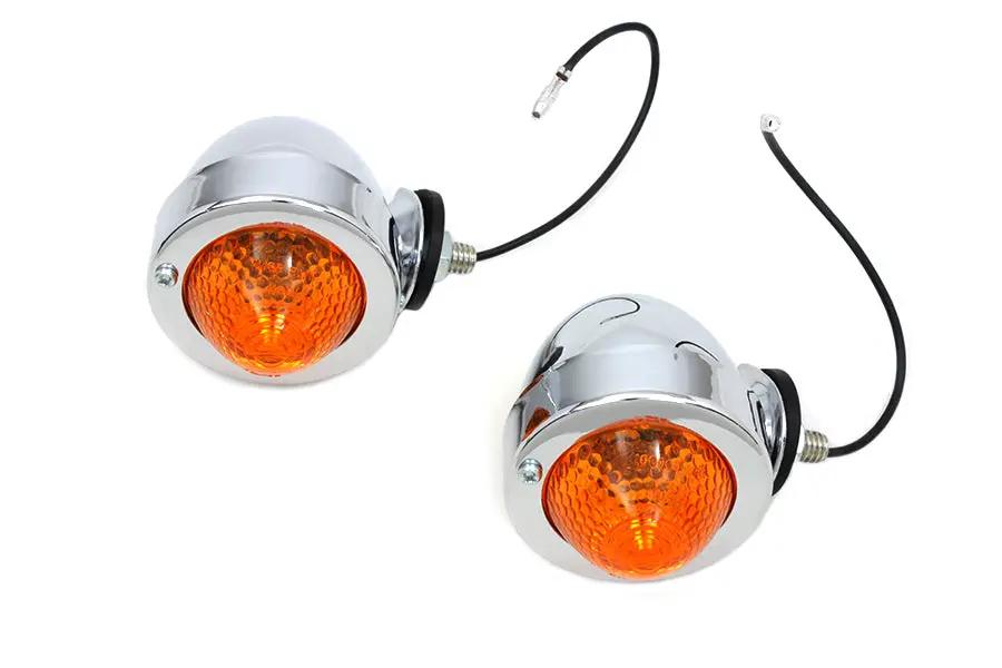 Wyatt Gatling 20-6051E Bullet Marker Lamp Set with Amber Lenses and Chrome Housing by Wyatt Gatling