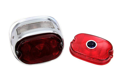 V-Twin Chrome Oval Tail Lamp Assembly for Harley Davidson FL (1955-1964) by V-Twin