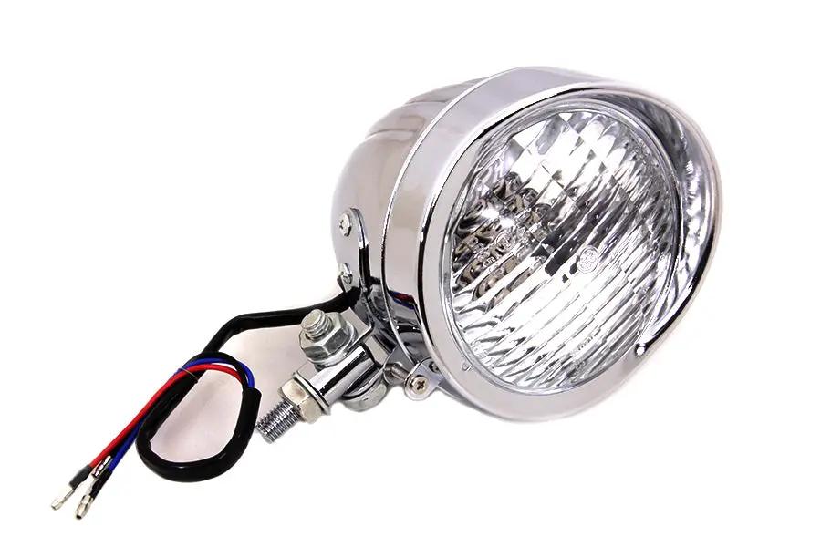 Wyatt Gatling FTC 1002C Chrome 4-1/2 Inch Spotlamp Assembly for Harley Davidson FL and EL Models by Wyatt Gatling