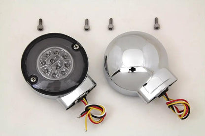 Wyatt Gatling Chrome LED Turn Signal Combo Assembly Set for Harley Davidson FLT 1989-1998 by Wyatt Gatling