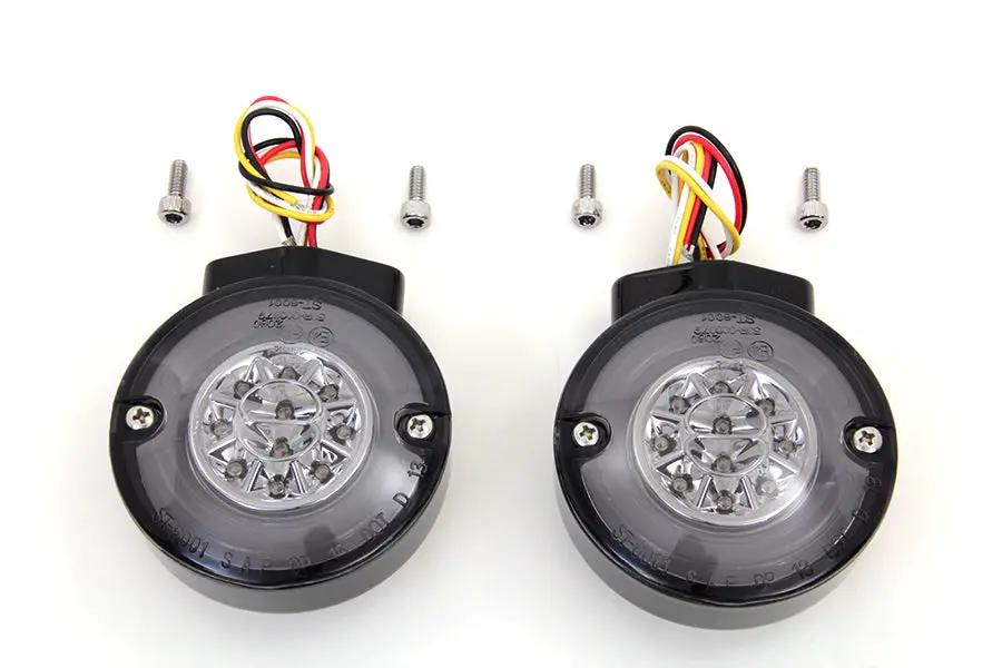 Wyatt Gatling Black LED Turn Signal Combo Assembly Set for Harley Davidson FLT (1986-1995) by Wyatt Gatling
