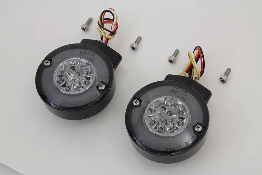 Wyatt Gatling Black LED Turn Signal Combo Assembly Set for Harley Davidson FLT (1986-1995) by Wyatt Gatling