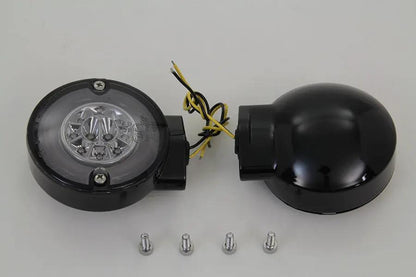 Wyatt Gatling Black LED Rear Turn Signal Set for Harley Davidson FL (1996-2005) - Part #12-6030SRGBQE by Wyatt Gatling