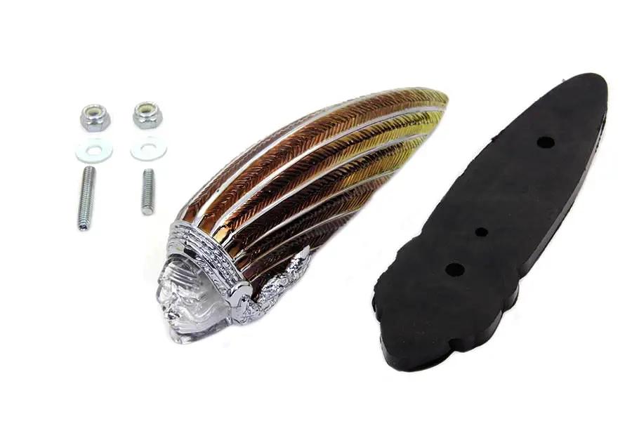 Wyatt Gatling Part 76033C Front Fender Lamp with Blue Lens for Indian Motorcycles by Wyatt Gatling