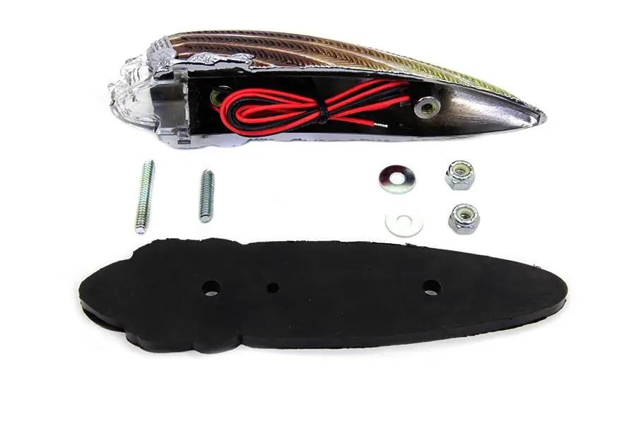 Wyatt Gatling Part 76033C Front Fender Lamp with Blue Lens for Indian Motorcycles by Wyatt Gatling