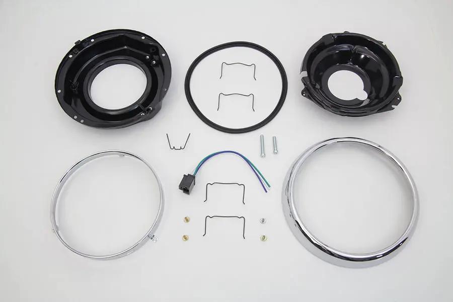 Wyatt Gatling 76210S 7 Inch Headlamp Housing Assembly for Harley Davidson FLH (1960-1969) by Wyatt Gatling