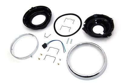 Wyatt Gatling 76210S 7 Inch Headlamp Housing Assembly for Harley Davidson FLH (1960-1969) by Wyatt Gatling