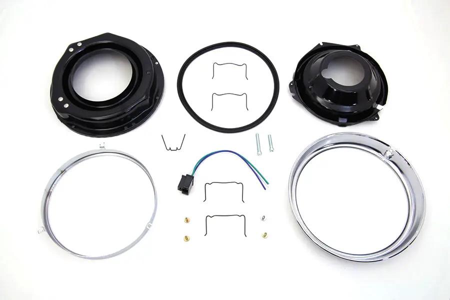 Wyatt Gatling 76210S 7 Inch Headlamp Housing Assembly for Harley Davidson FLH (1960-1969) by Wyatt Gatling