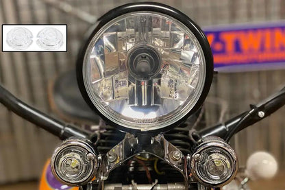 Wyatt Gatling Replica Guide Bullet Marker Lamp Set Clear for Harley Davidson FL (1948-1957) by Wyatt Gatling