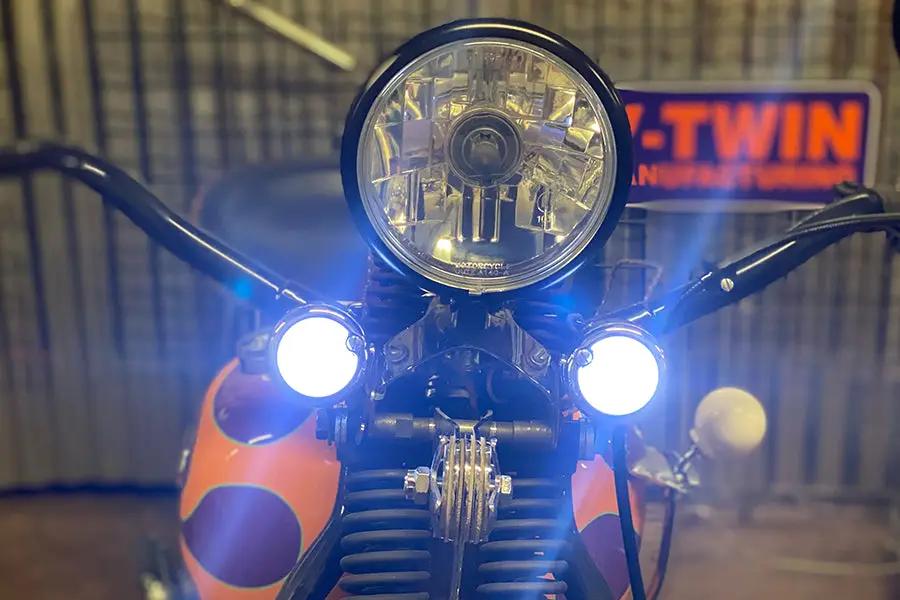 Wyatt Gatling White Replica Guide Bullet Marker Lamp Set for Harley Davidson FL (1948-1957) by Wyatt Gatling