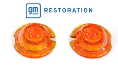 Wyatt Gatling Replica Guide Bullet Marker Lamp Set Amber for Harley Davidson FL 1948-1957 by Wyatt Gatling